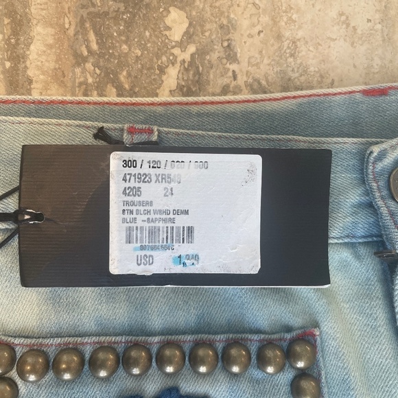 STUDDED GUCCI JEANS SZ 24 NWT - Picture 12 of 14